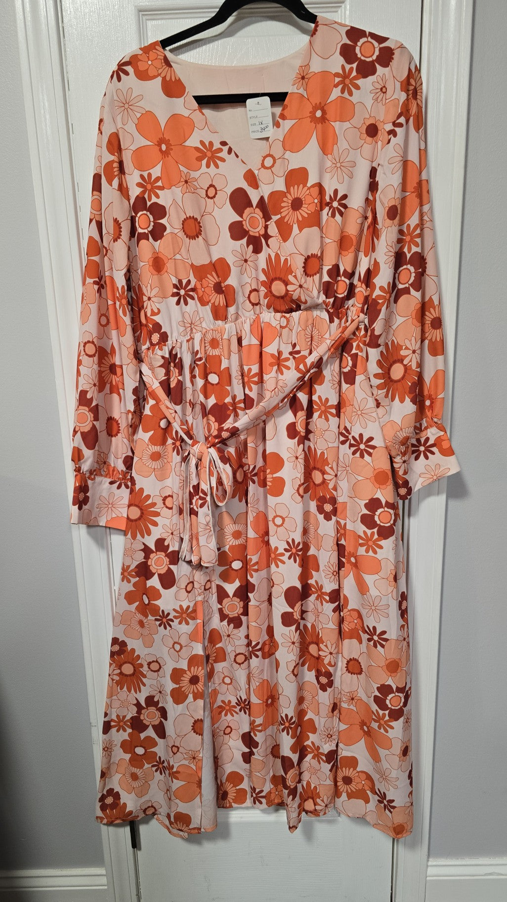 Orange Floral Dress